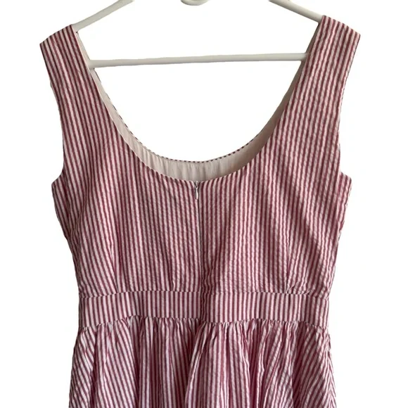 Kiel James Patrick Striped Seersucker Mini Dress, Size 6 - Picture 7 of 11